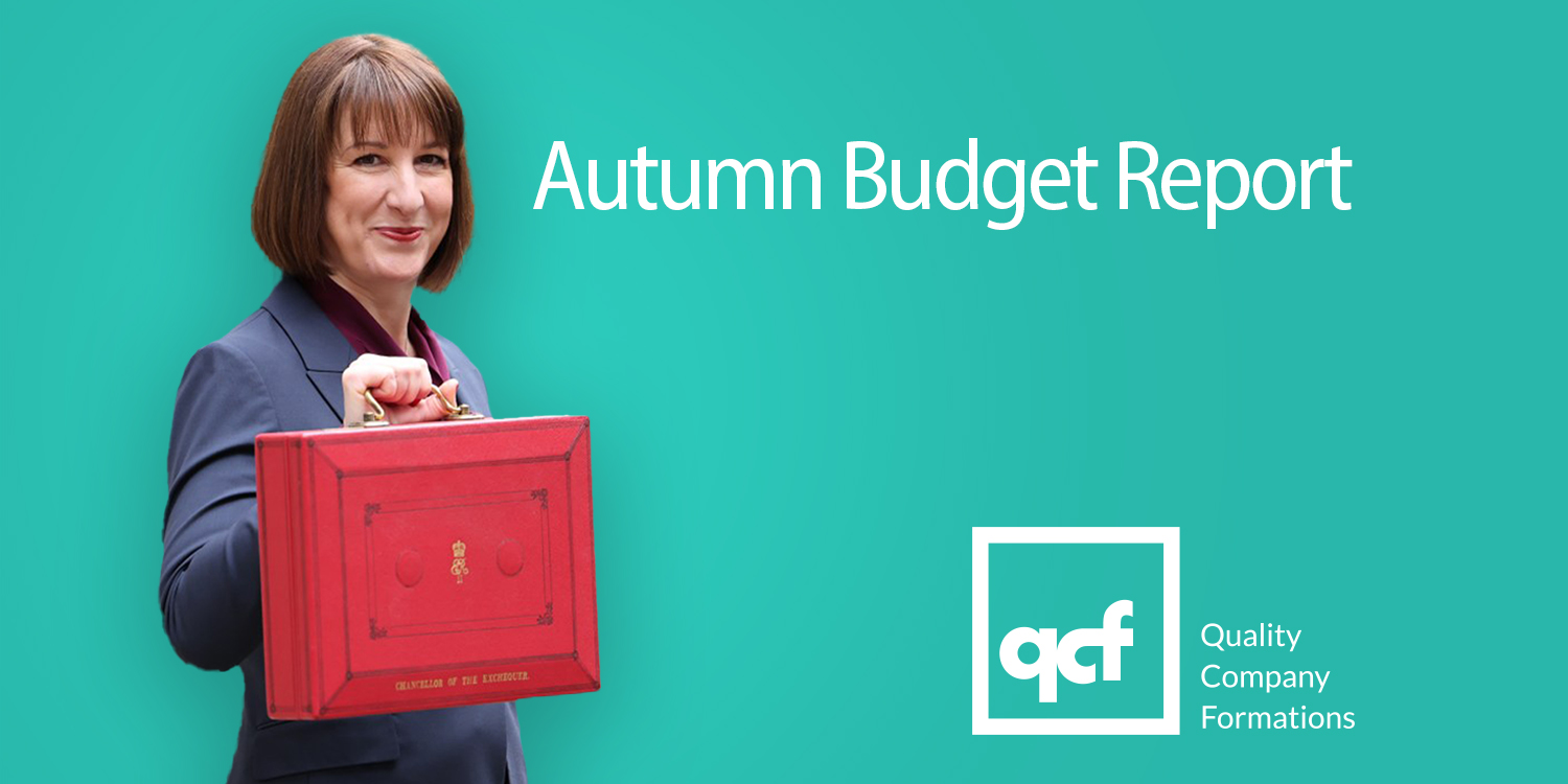 Rachel Reeves holds a red briefcase against a blue background, symbolizing the Autumn Budget Report and its significant impact on businesses.